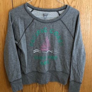 Aerie Gray Crew Neck Sweatshirt